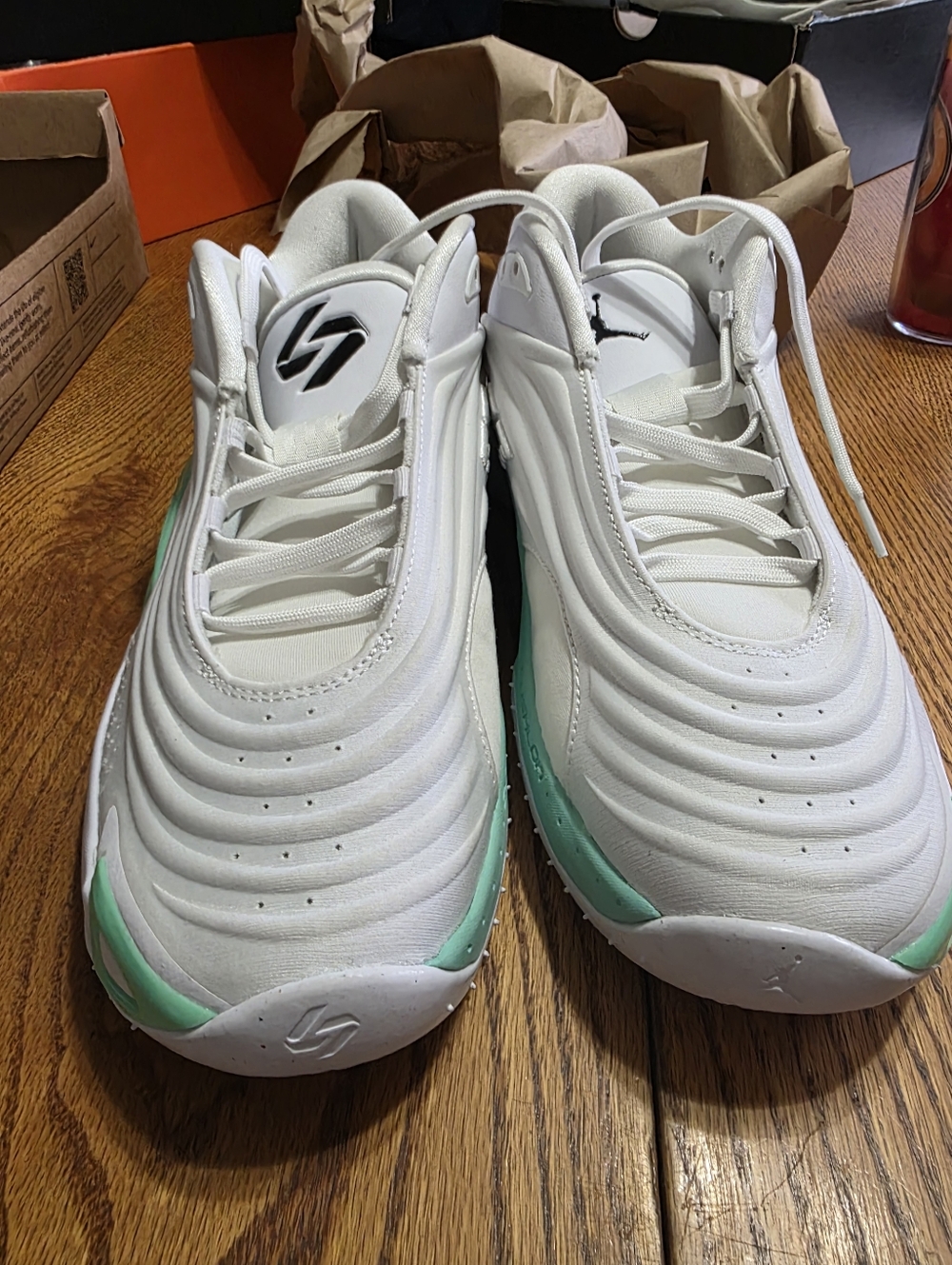 Jordan Luka 3, Size 10m White Sneakers with Mint Accents Like New!
